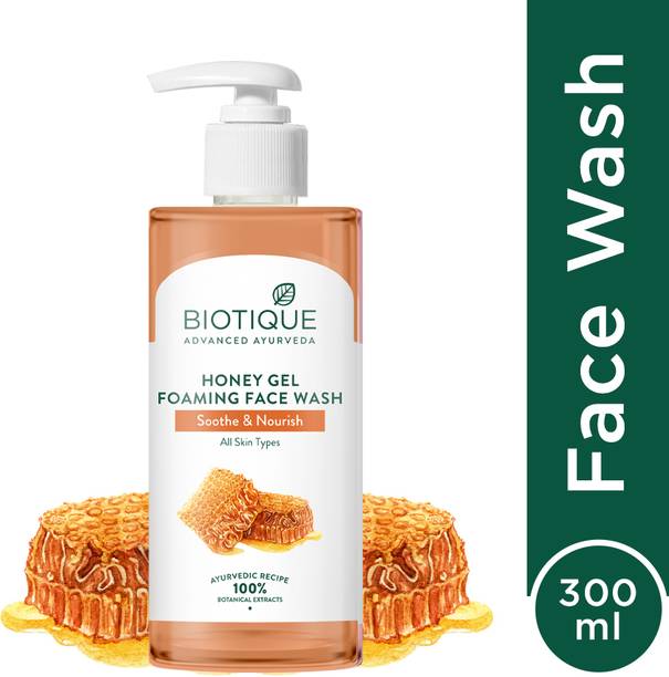 BIOTIQUE Honey Gel Soothe and Nourish Foaming |Reduce Dryness |For Men and Women Face Wash