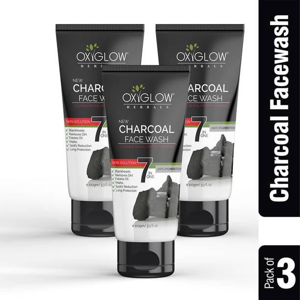 OXYGLOW CHARCOAL FACE WASH 300 ML PACK OF 3 Face Wash