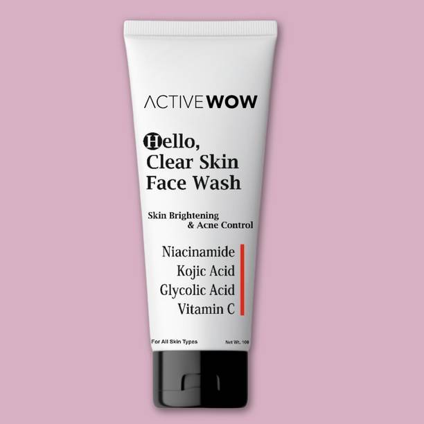 Active Wow Skin Brightening Facial Cleanser for Fresh Smooth Skin Face Wash