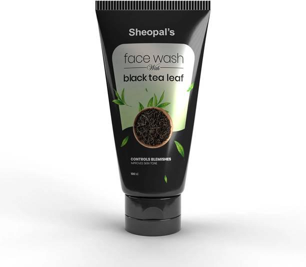 Sheopals Black Tea  Brightens Skin & Reduces Oil With Aloe Vera All Skin Types Face Wash