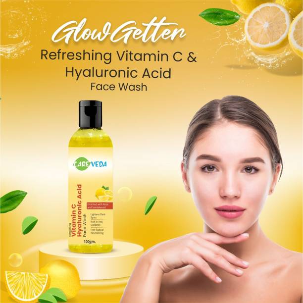 CareVeda Refreshing Vitamin C  Enriched With Rose and Sandalwood Face Wash