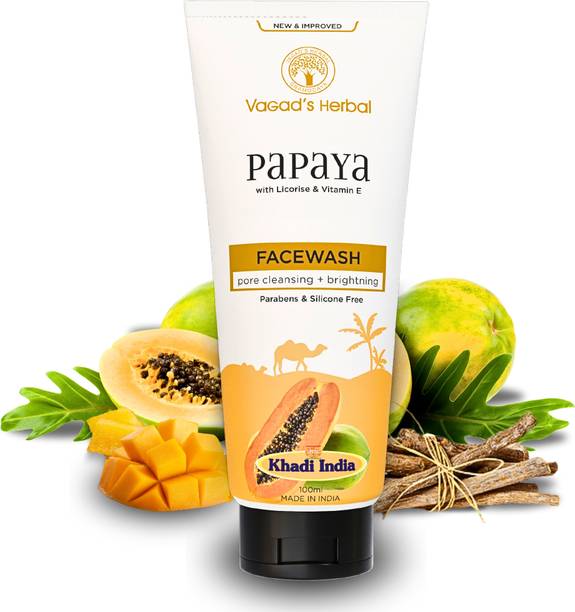 Vagad's Herbal Papaya Skin Revitalizing Cleanser - Papaya Face Wash
