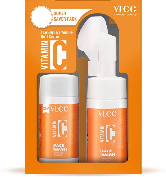 VLCC Vitamin C Foaming  + Refill Combo | Detoxifies & Nourishes Skin Face Wash
