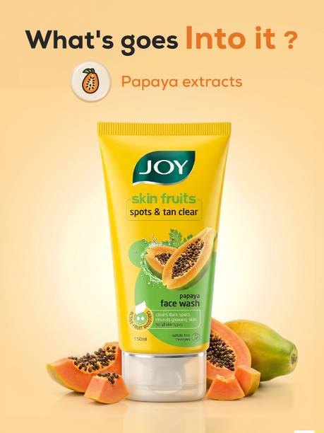 Joy Skin Fruits Spots & Tan Clear Papaya  For All Skin Types Face Wash