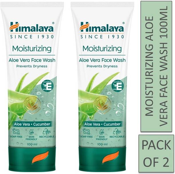 HIMALAYA moisturizing aloe vera face wash 100ml (Pack O...