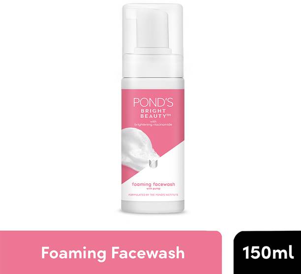 POND's BrightBeauty Foaming Pump Facewash for Glowing Skin,with Brightening Niacinamide Face Wash