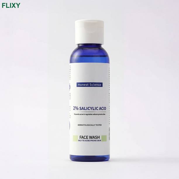 FLIXY 2% Salicylic Acid  (120 ml) | Oily, Sensitive & Acne Prone Skin Friendly 28 Face Wash