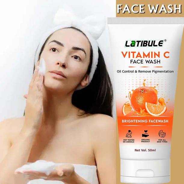 Latibule Vitamin C Face wash for Oily Skin|Men & Women|Skin Brightening Face Wash