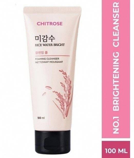 CHITROSE Superior Rice Water Bright Foaming Cleanser for Glowing Skin Tone  GHJ Face Wash