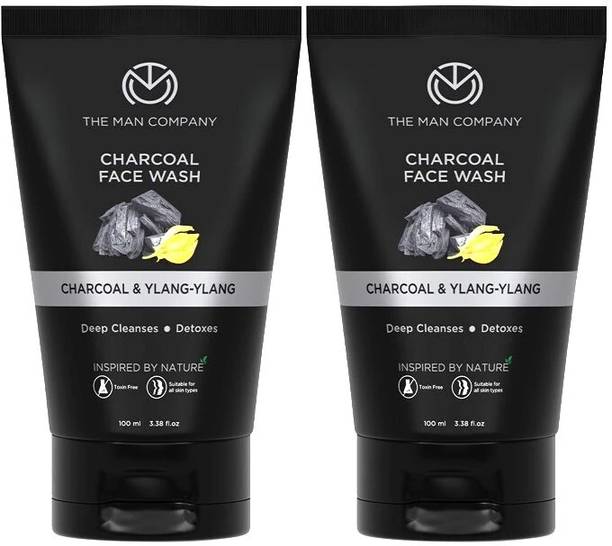 THE MAN COMPANY Activated Charcoal  Acne Oil Control - 100ml*2 Face Wash