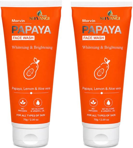 Nityangi Papaya Whitening | Enhances Glow & Brightens Skin 2x70g Face Wash