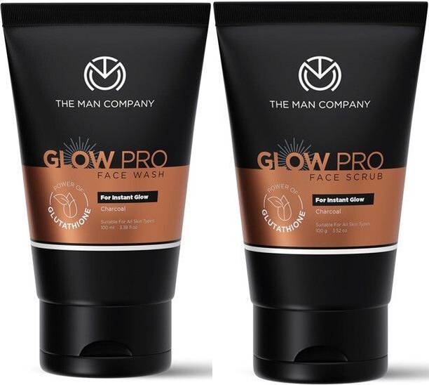 THE MAN COMPANY Face Cleanser with Face Scrub | Instant Glow & Deep Cleansing | For Oily Skin Type Face Wash