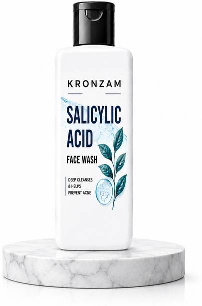 Kronzam Salicylic Acid  for Acne & Pimples | Deep Cleansing Face Cleanser for Oily & Acne Prone Skin | Removes Excess Oil | Men & Women Face Wash