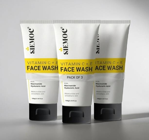 siemoc Vitamin C + E Facewash Tan Removal Glow Bright Skin Care Daily Face Wash