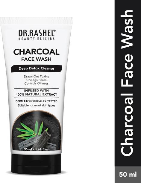 DR.RASHEL Charcoal with Activated Charcoal & Liquorice for Oil Control | All Skin Types  Face Wash