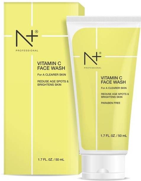 N PLUS Vitamin C  with Lactic Acid, Tamarind & Willow Bark Extract | Brightening, Deep Cleansing, Oil Control | Paraben Free | For Oily, Combination & Acne-Prone Skin (50 ml) Face Wash