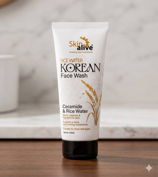 Skin Alive RICE WATER KOREAN FACE WASH PACK OF 2 (100*2) Face Wash