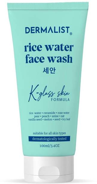 Dermalist Rice Water K-Glass Skin Formula Gentle Cleansing for Glowing & Smooth Skin Suitable for All Skin Types Face Wash