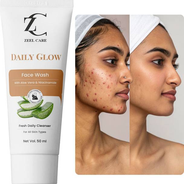 Zeel Care Aloe Vera Facewash for Men | Acne Control, Oil Balance & Deep Clean Formula Face Wash