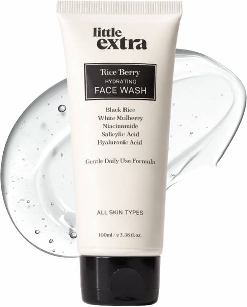Little Extra Rice Berry  for Bright Glowing Skin, Daily Use, Mild and Gentle, Hyaluronic Acid, Sulfate-Free, Men & Women - All Skin Types, 100ml Face Wash