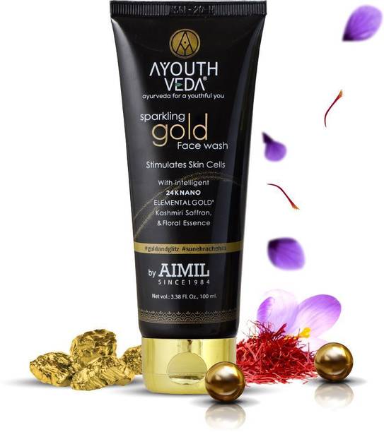 AYOUTHVEDA Sparkling Gold  With Intelligent 24K Nano Elemental Gold Face Wash
