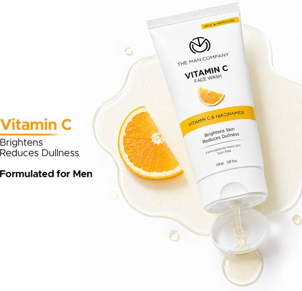 THE MAN COMPANY Daily Vitamin C & Niacinamide  | For Skin Brightening, Glowing| Dullness Reduction| Hydrates | Suitable For Oily, Dry & Sensitive Skin For Men Face Wash