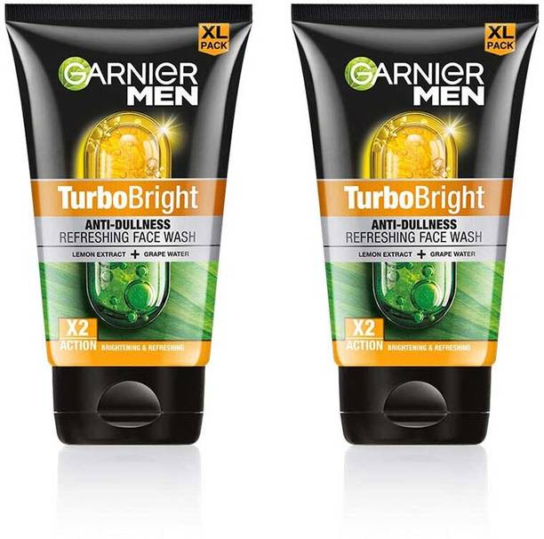 Garnier Men Turbo Bright Double Action,Anti Pollution with Charcoal and Vitamin C Face Wash Price in India
