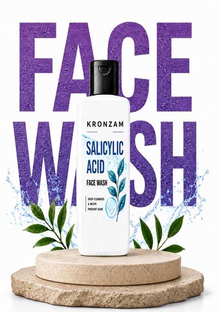 Kronzam Salicylic Acid  |  for Oily, Acne Prone & Combination Skin | Daily Deep Clean Formula Face Wash