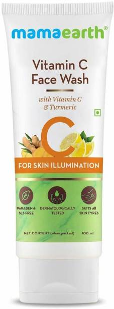 Mamaearth Vitamin C  for Skin Glow & Illumination With Turmeric & Vitamin C Face Wash