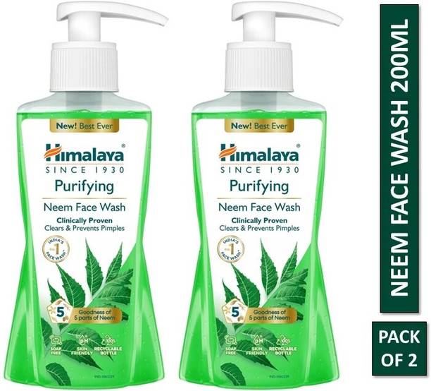 HIMALAYA Purifying Neem 200ml Pack Of 2 Face Wash