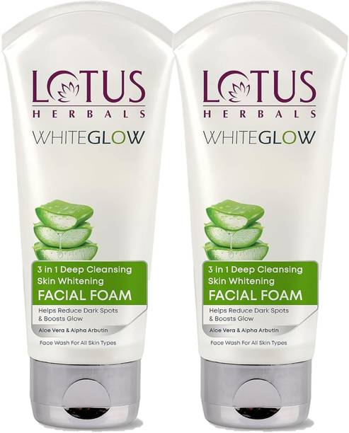 LOTUS White Glow 3 In 1 Deep Cleansing Skin Whitening Facial Foam  Face Wash