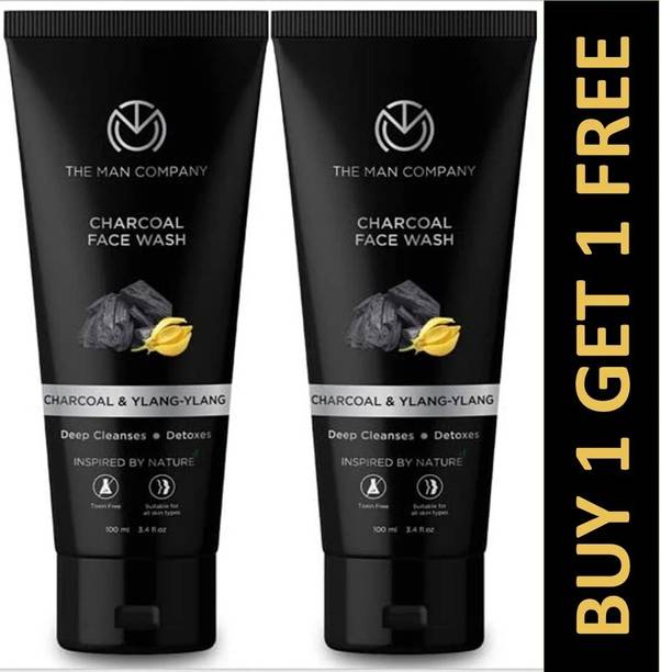 THE MAN COMPANY Charcoal  (1+1) To Remove blackheads & Deep Cleanse For Men Face Wash