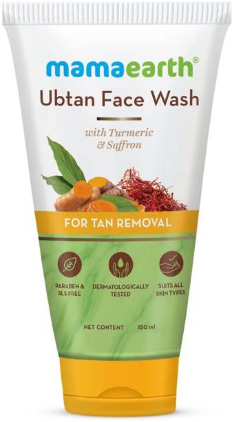 Mamaearth Ubtan Natural  | Anti-Tan For all Skin Types with Turmeric� & Saffron Face Wash