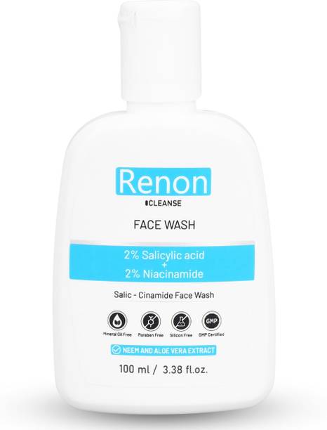Renon 2% Salicylic Acid And 2 % Niacinamide Suphate And Paraben Free Facewash | Neem And Aloe Vera Extract |Oily Skin Face Wash