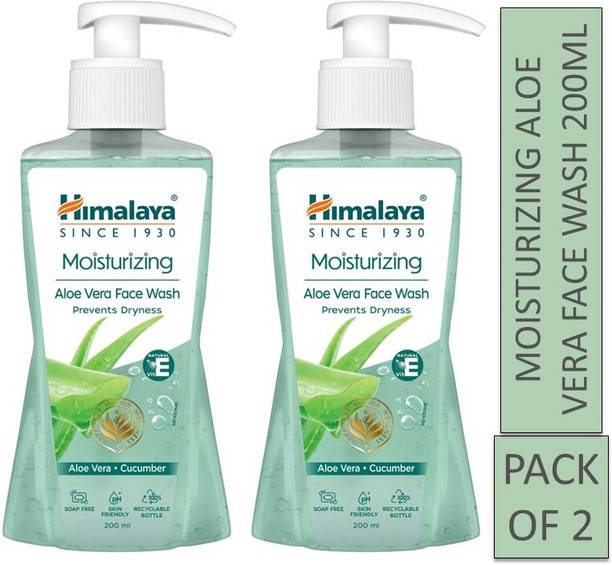 HIMALAYA moisturizing aloe vera face wash 200ml (Pack O...