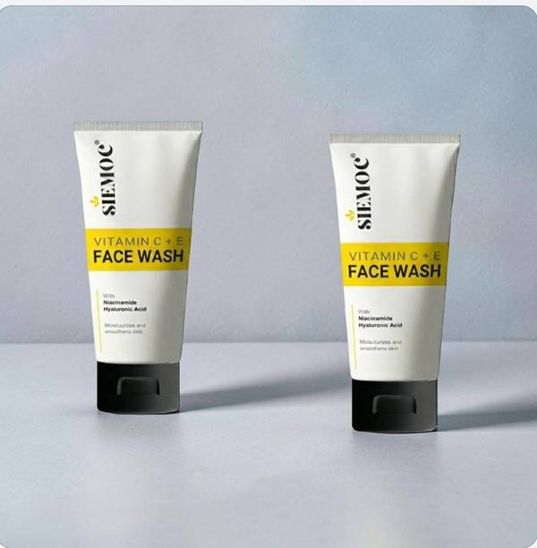 siemoc Vitamin C + E Facewash Bright Skin Glow Tan Removal Clean Care Face Wash