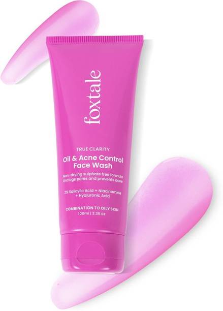 Foxtale 2% Salicylic Acid Face wash| Controls oil, Fights Acne & Non-drying Face Wash