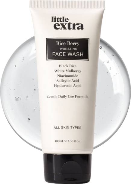 Little Extra Rice Berry  for Bright Glowing Skin, Daily Use, Mild and Gentle, Hyaluronic Acid, Sulfate-Free, Men & Women - All Skin Types, 100ml Face Wash