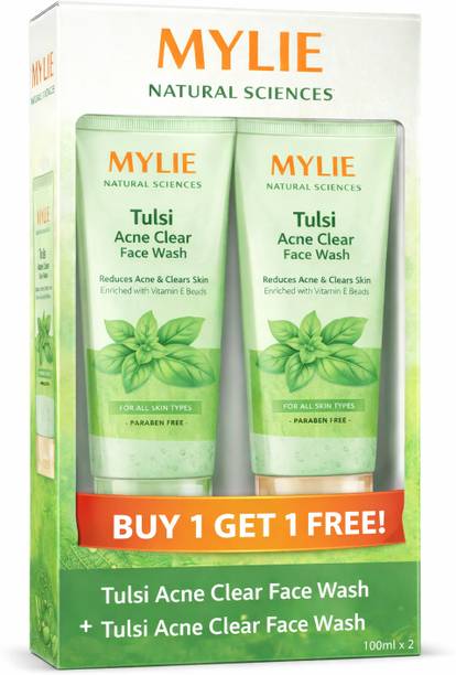 Mylie Tulsi Acne Clear  – Naturally acne-free skin, now Buy 1 Get 1 Free Face Wash