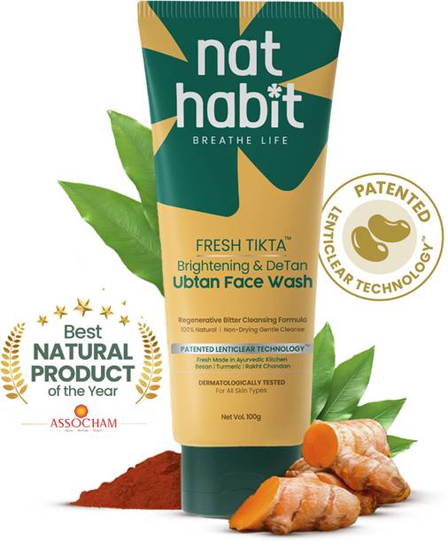 Nat Habit Ubtan  for Women & Men | Natural Face wash for Clear Glowing Skin Face Wash