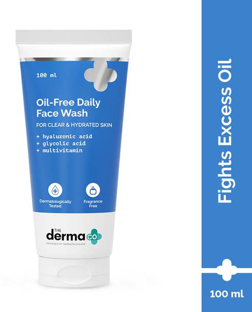 The Derma Co Oil-Free Daily  With Hyaluronic Acid, Glycolic Acid & Multivitamins Face Wash