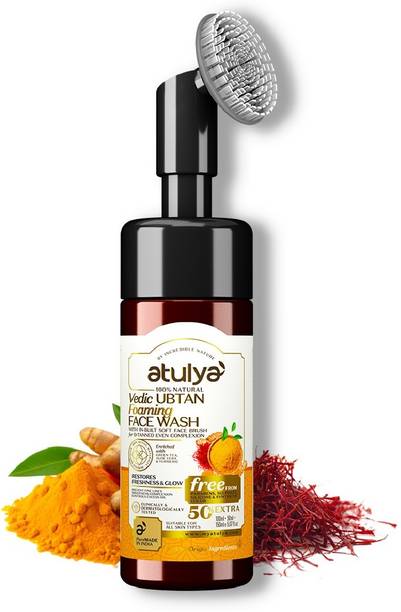 Atulya Vedic Ubtan Foaming Face wash with in built brush Face Wash