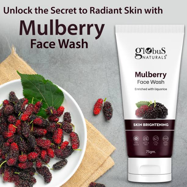 Globus Naturals Mulberry Fairness  For Even Skin Tone, Deep Cleansing Moisturizing & Nourishing, Suitable For All Skin Types Face Wash