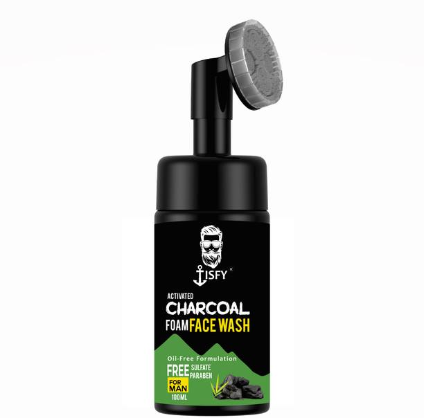 Tisfy Activated Charcoal Foaming  For Anti-Pollution | Removes Dirt-100ML Face Wash