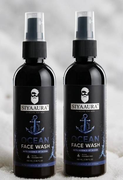 Siyaaura Ocean  for Men Fresh Ocean Formula for Clean Clear Skin (Pack 2) Face Wash
