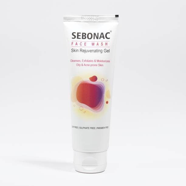 sebonac  for Oily and Acne prone skin | Glycolic Acid, Aloe Vera, Vitamin E | Natural Biodegrable Surfactants | Soap Free | Paraben Free | Sulphate Free | Skin Rejuvinating Gel Cleanser Face Wash