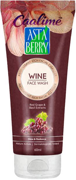 Caalime Astaa Berry Wine  | Antioxidant Rich Cleanser with Red Grape & Basil Extracts|Pack of 1 Face Wash