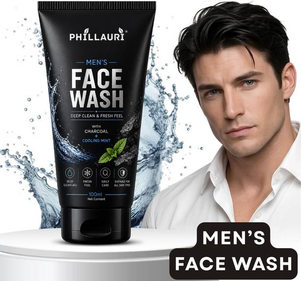 Phillauri Charcoal  For Men | Cooling Mint | Fresh & Clean Skin Feel Face Wash