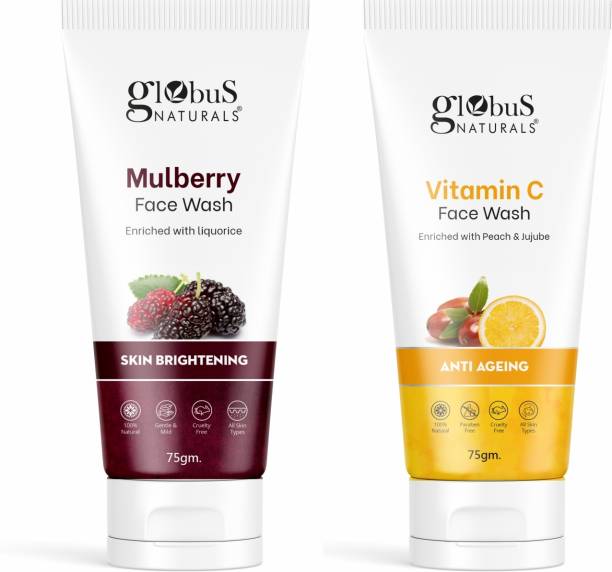 Globus Naturals Brightening & Age Spots Removal Vitamin C & Mulberry Combo Face Wash