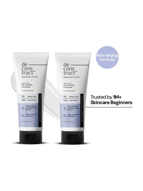 Deconstruct Oil Control Face wash 0.5% Salicylic Acid| For Oily & Acne Prone Skin Face Wash